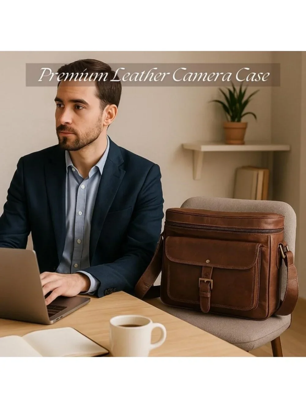 Handmade Vintage Leather DSLR Camera Bag | Stylish Messenger Satchel for Men